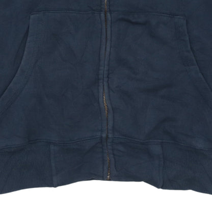 Quiksilver Men’s Blue Full Zip Hoodie L Fleece Logo Surf Style