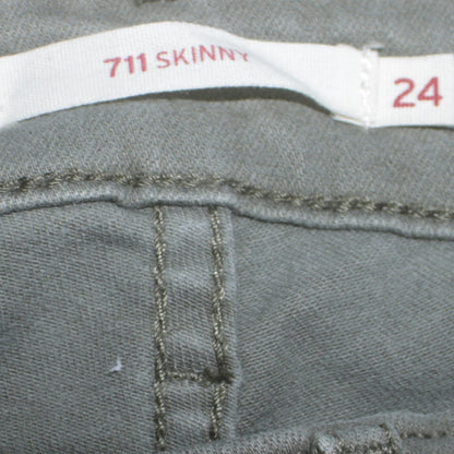 Levi's Women's Green 711 Skinny Cargo Stretch Jeans Size 24