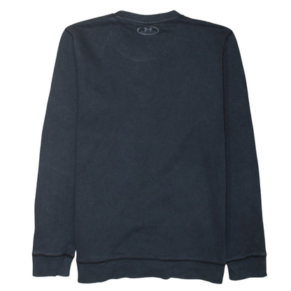 Under Armour Mens Black Fitted Crew Neck Long Sleeve Sweatshirt L