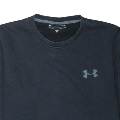 Under Armour Mens Black Fitted Crew Neck Long Sleeve Sweatshirt L
