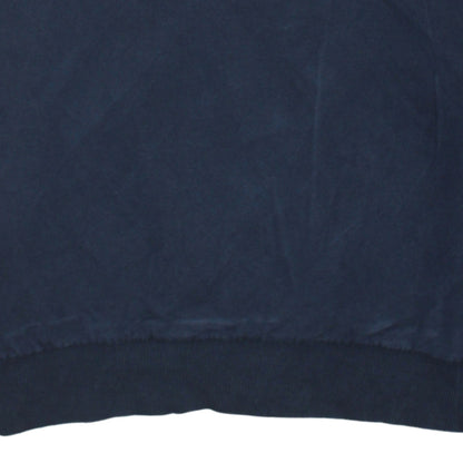 Timberland Men's Blue Logo Pullover Sweatshirt L Cotton Crew Neck