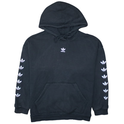 Adidas Women Black Hoodie UK 12 Pullover Hooded Sweatshirt
