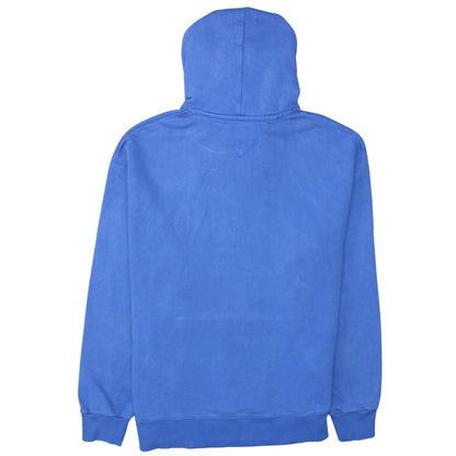 Tommy Jeans Men's Blue Pullover Hoodie L Embroidered Logo Cotton