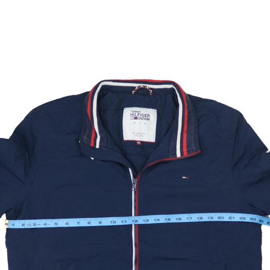 Tommy Hilfiger Men's Blue 2XL Bomber Jacket with Zip Pockets