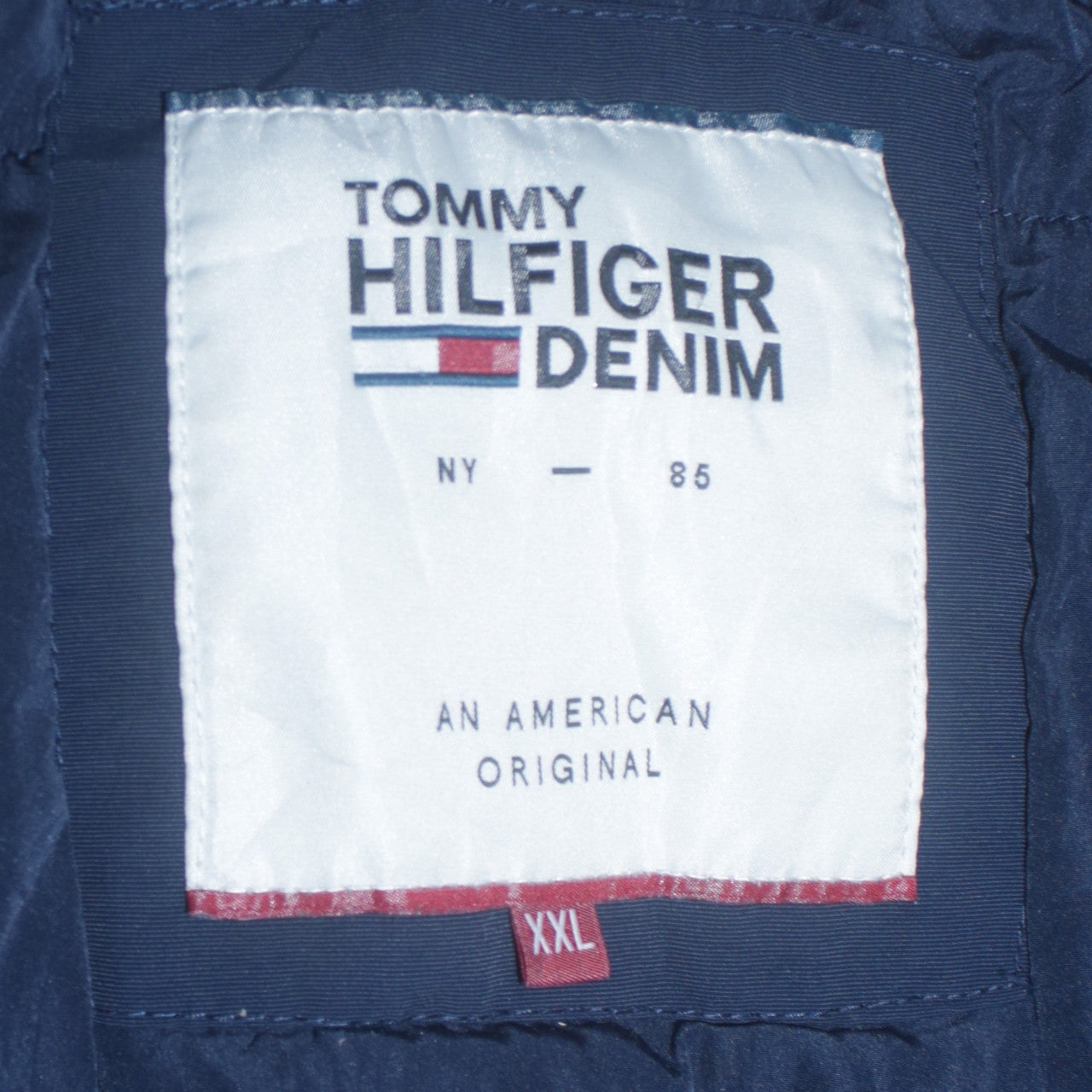 Tommy Hilfiger Men's Blue 2XL Bomber Jacket with Zip Pockets