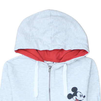 Disney Atmosphere Women's Grey Full Zip Hoodie UK 6 Mickey Mouse 1928