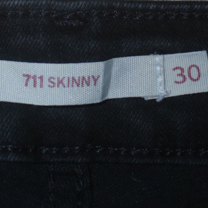 Levi's Women's Black 711 Skinny Jeans Size 30 Mid Rise Denim