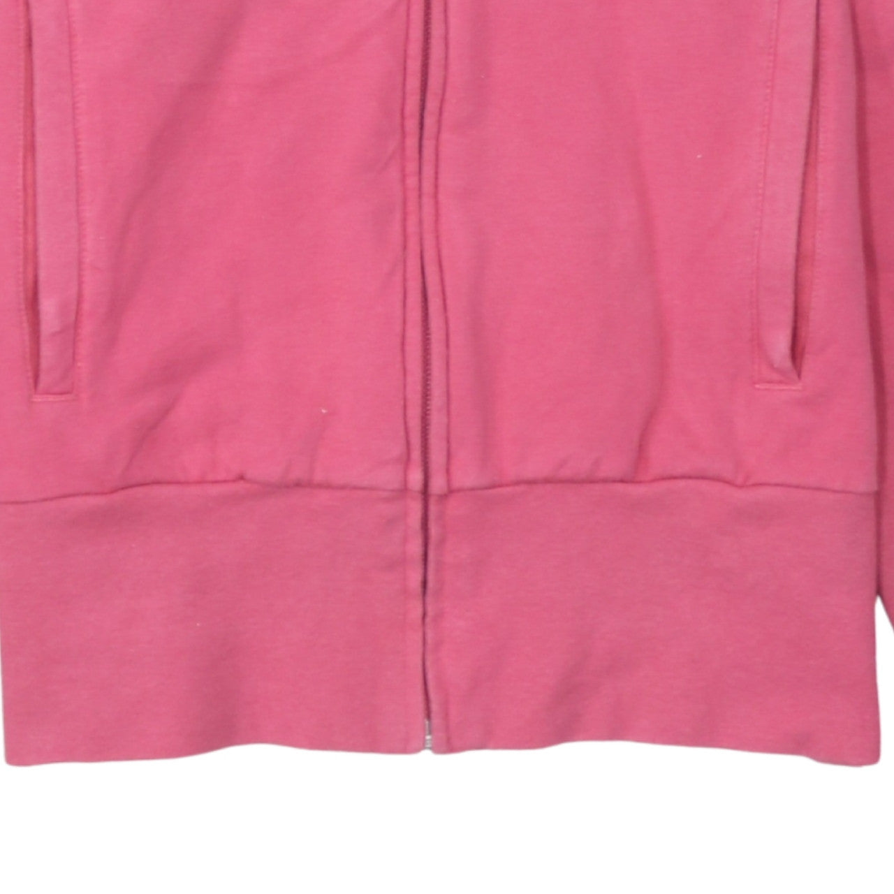 Adidas Womens Pink Full Zip Hoodie Size 10 Cotton Blend Lined Casual