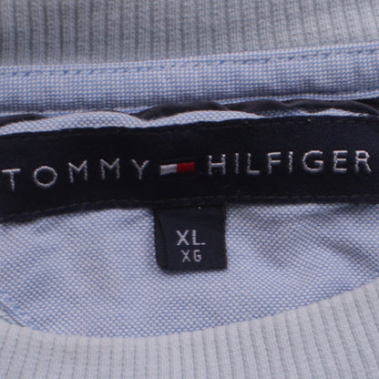 Tommy Hilfiger Men White XL Pullover Sweatshirt Classic Crew Neck