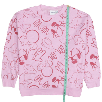 Disney Primark Women Pink Minnie Mouse Pullover Sweatshirt 2XL