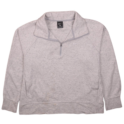 Nike Men's Grey 1/4 Zip Pullover Sweatshirt Size L Regular Fit