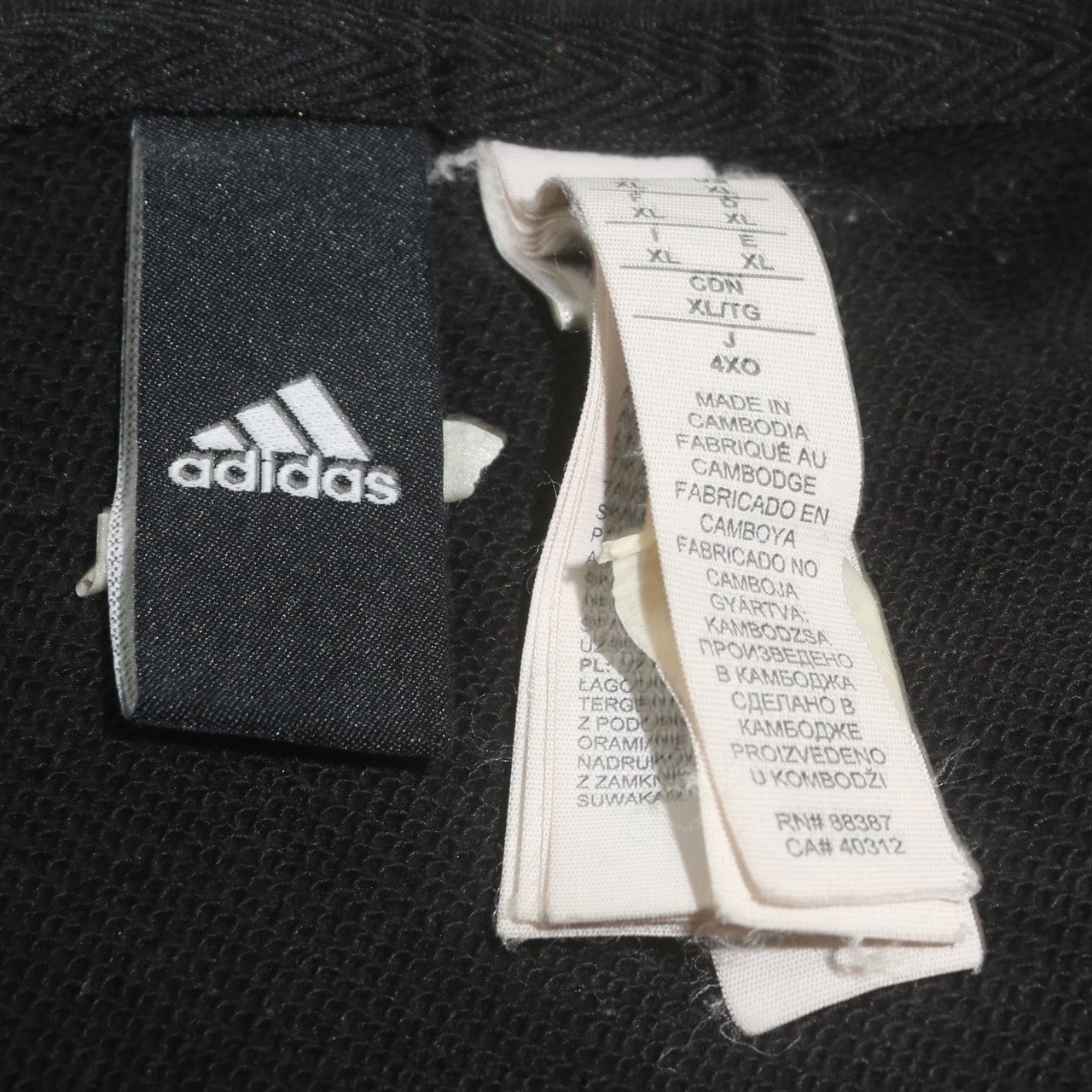 Adidas Mens Black 4XL Pullover Hoodie Classic Logo Fleece