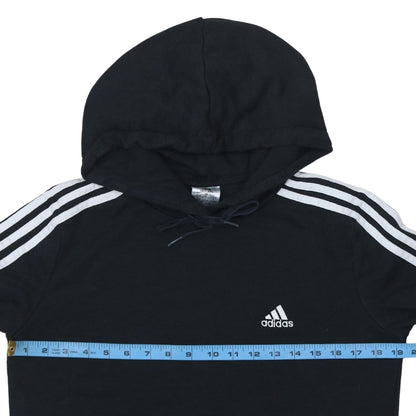 Adidas Womens Black Hoodie Size Small Pullover Hooded Sweatshirt