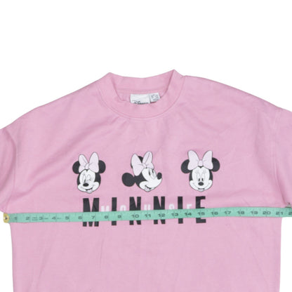 Disney Primark Women Pink Minnie Mouse Pullover Sweatshirt XS