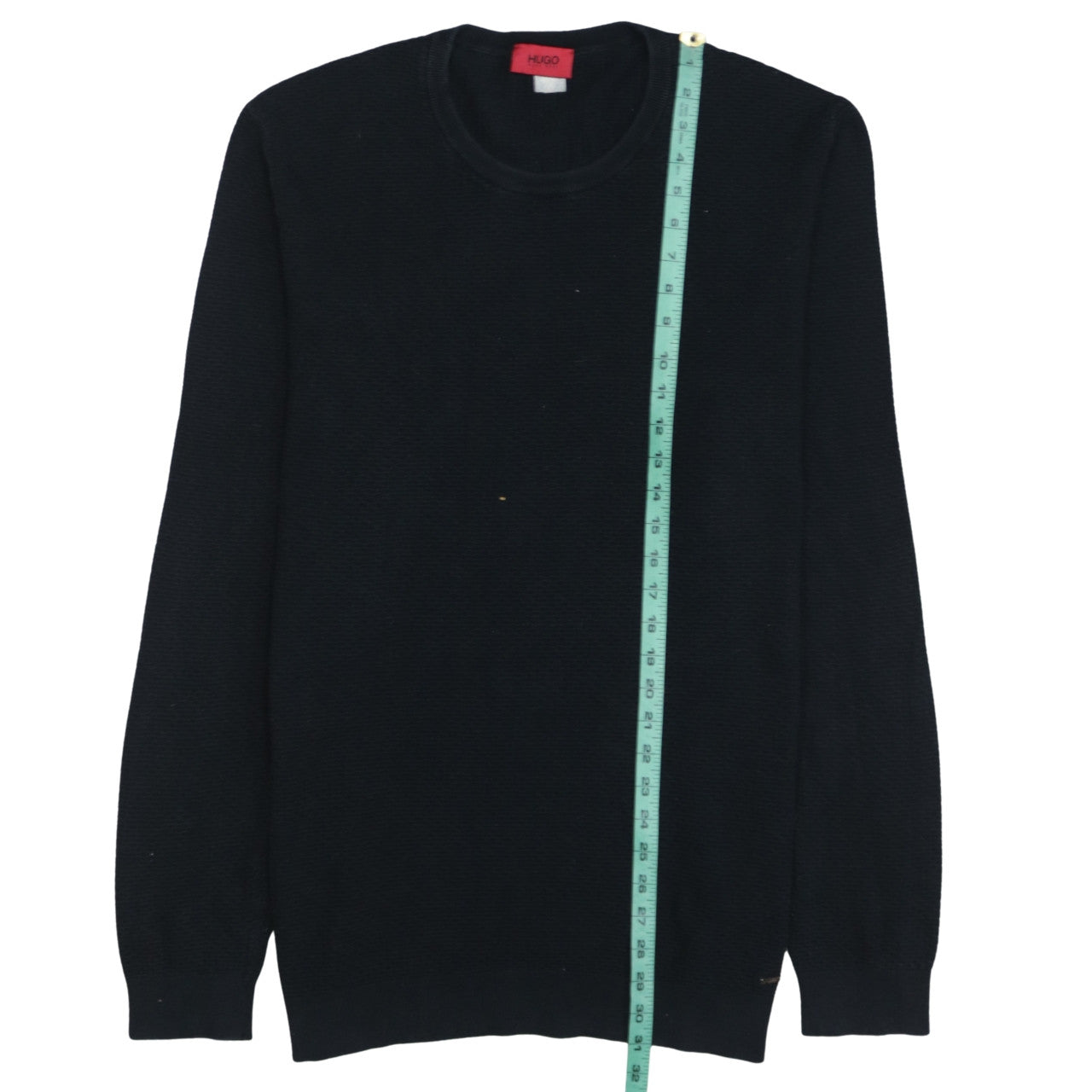 Hugo Boss Mens Black 2XL Cotton Crew Neck Knit Jumper