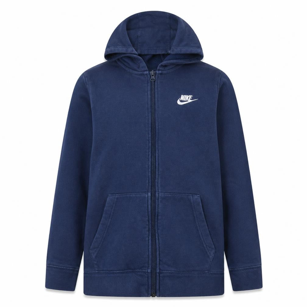 Nike Boys Blue Full Zip Hoodie XL () Classic Logo Fleece 12-13 Years