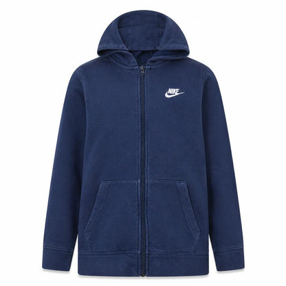 Nike Boys Blue Full Zip Hoodie XL () Classic Logo Fleece 12-13 Years