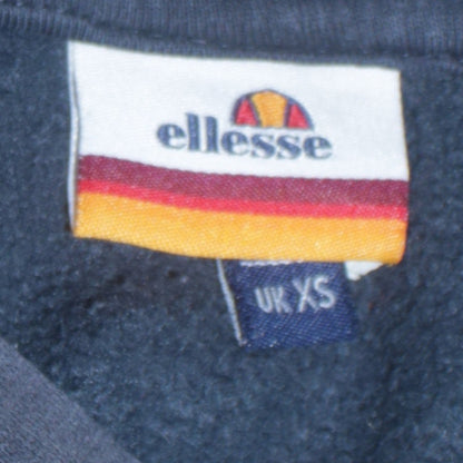 Ellesse Mens Blue Pullover Hoodie XS Logo Fleece Sweatshirt