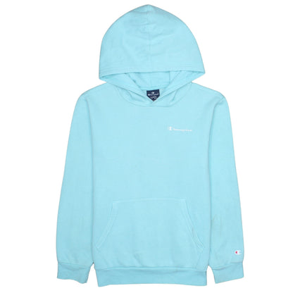 Champion Girls Blue Pullover Hoodie 11-12 Years Logo Fleece Sweatshirt