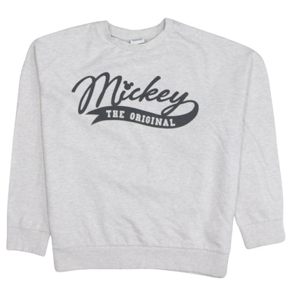 Disney Women's Grey Mickey Original Pullover Sweatshirt UK 14
