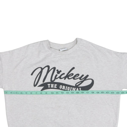 Disney Women's Grey Mickey Original Pullover Sweatshirt UK 14