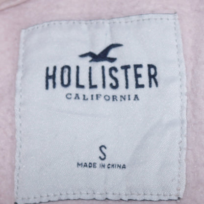 Hollister Womens White Pullover Hoodie Small Cotton Blend Casual