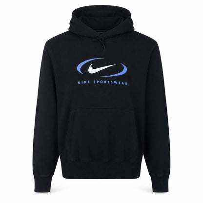 Nike Mens Black XS Pullover Hoodie Sportswear Graphic Sweatshirt