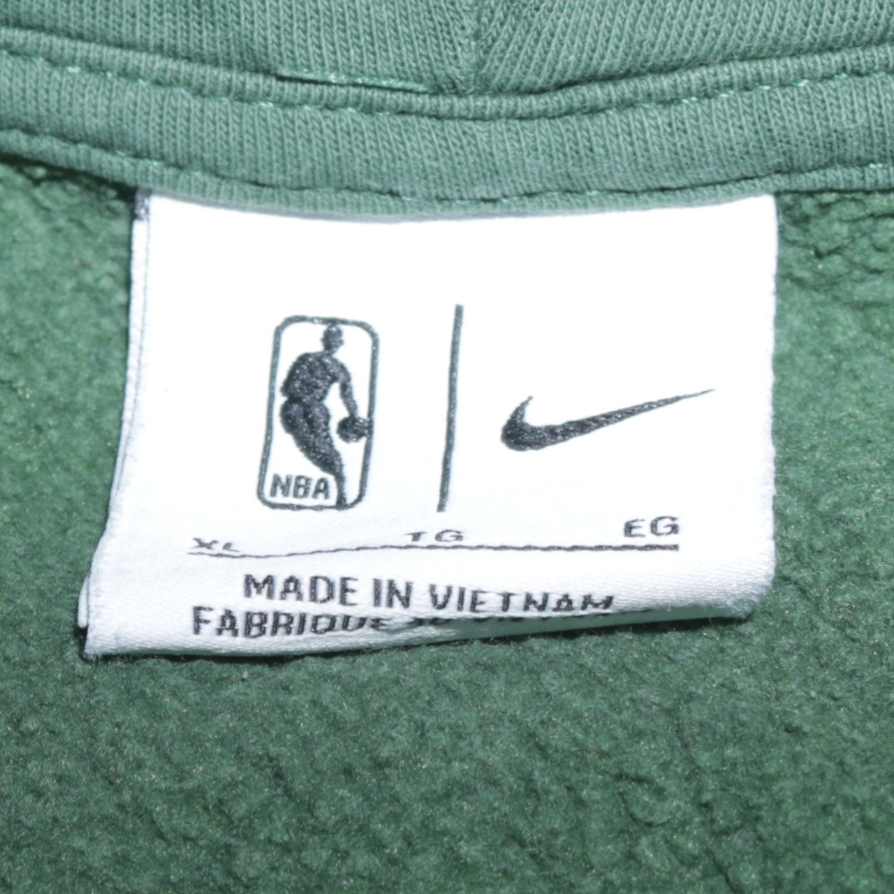 Nike Men's Green XL Pullover Hoodie NBA Sports Sweatshirt