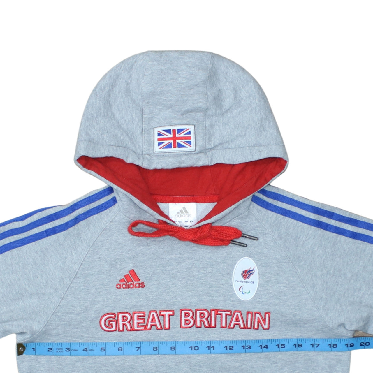Adidas Men's Grey Great Britain Pullover Hoodie XS Sports Fleece