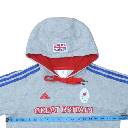 Adidas Men's Grey Great Britain Pullover Hoodie XS Sports Fleece