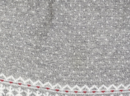 Mantaray Men Grey Fair Isle 1/4 Zip Winter Jumper Size M