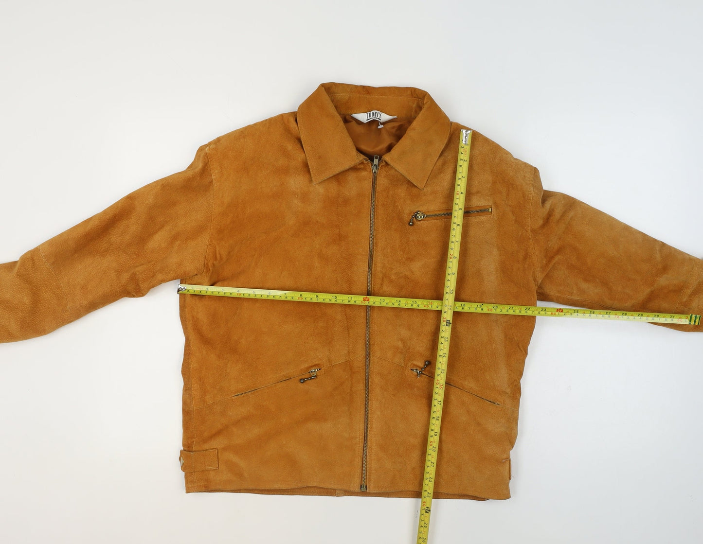 Today's Woman Brown Suede Biker Jacket Women's Size 12