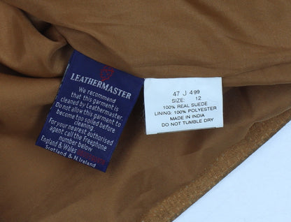 Today's Woman Brown Suede Biker Jacket Women's Size 12