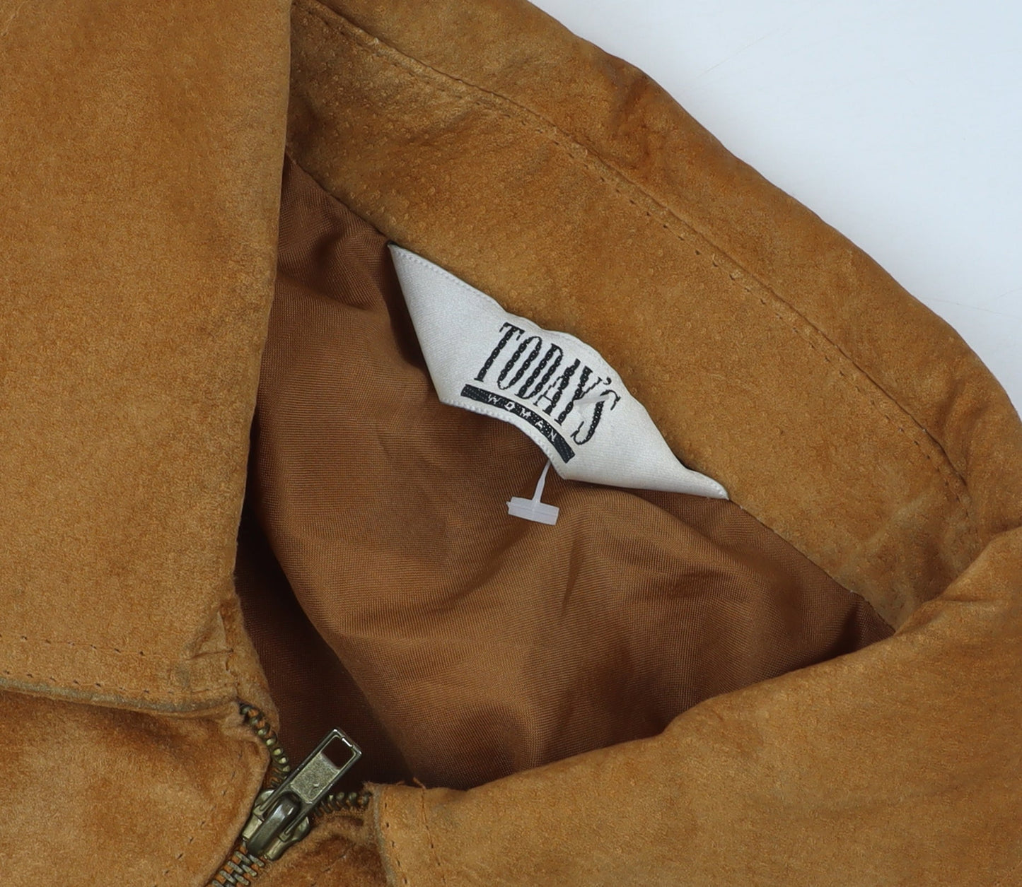 Today's Woman Brown Suede Biker Jacket Women's Size 12