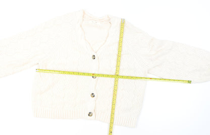 Marks and Spencer Per Una Women’s Ivory Cable-Knit Button Cardigan Size 20