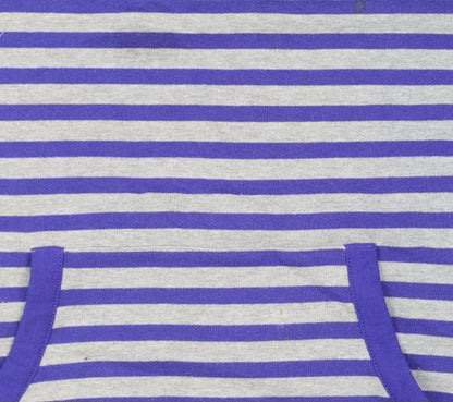 Cotton Traders Women’s Blue Stripe Cotton Blend Pullover Jumper Size 14
