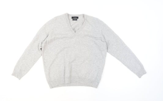 Marks and Spencer Autograph Men’s Grey Cashmere V-Neck Jumper L