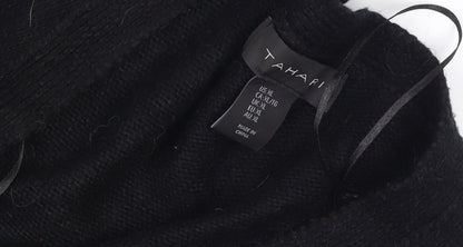 Tahari Women's Black Knit Long Button Coatigan Size XL