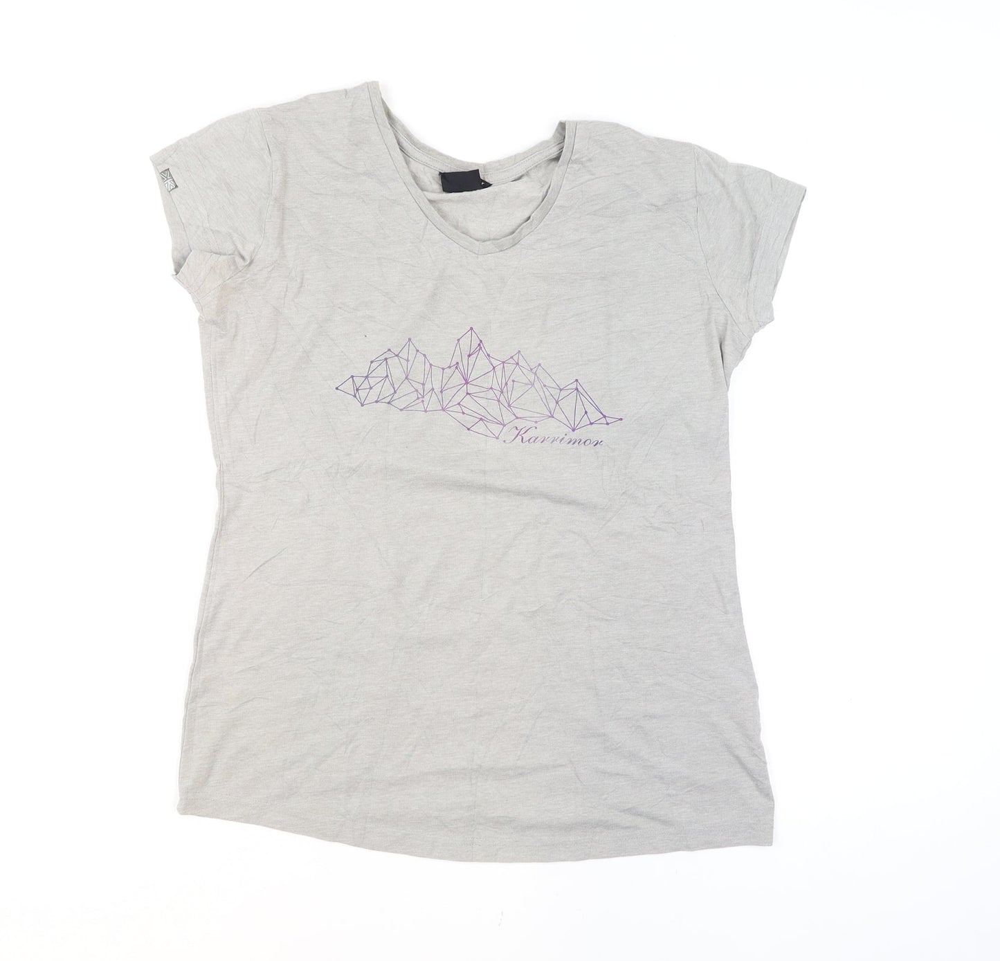 Karrimor Womens Grey V-Neck Short Sleeve T-Shirt Size 10