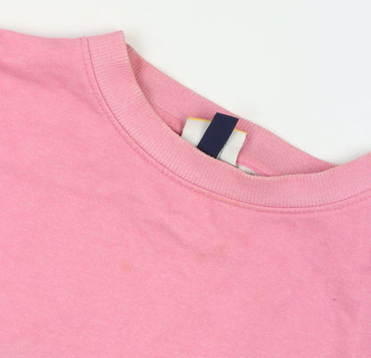 Ellesse Womens Pink Ombre Crew Neck Sweatshirt UK 12 Cotton Blend