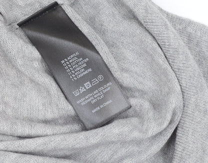 Beacon Cove Women Grey Cowl Neck Tunic Jumper Size 10 Long Sleeve Knit
