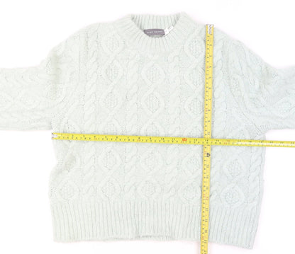 Mint Velvet Women's Ivory Cable-Knit Wool Alpaca Jumper M