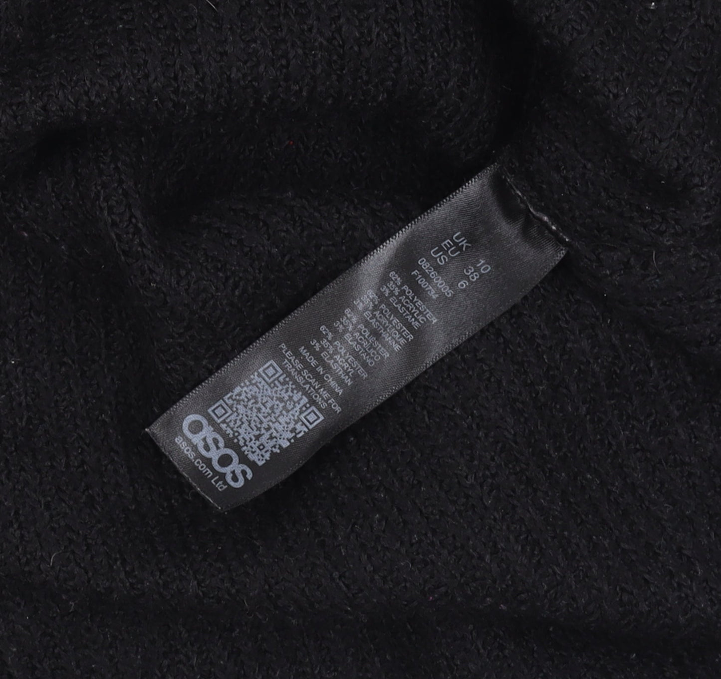 ASOS Women Black V-Neck Knit Pullover Jumper Size 10