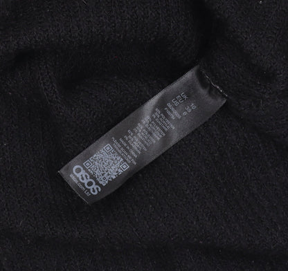 ASOS Women Black V-Neck Knit Pullover Jumper Size 10