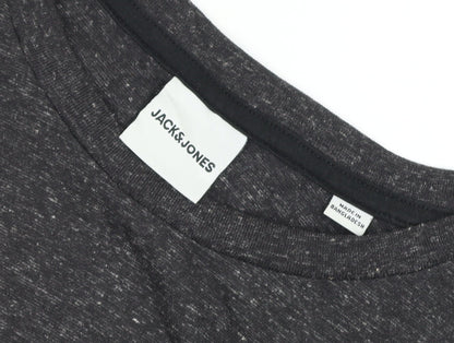 Jack & Jones Men’s Grey Long Sleeve Crew Neck Casual Top Size M