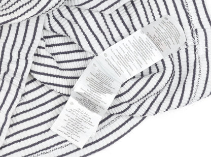 Hobbs Women’s White Striped Long Sleeve Cotton Jersey Top XS