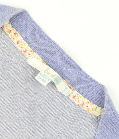 Boden Women's Blue Striped V-Neck Cardigan Size 16