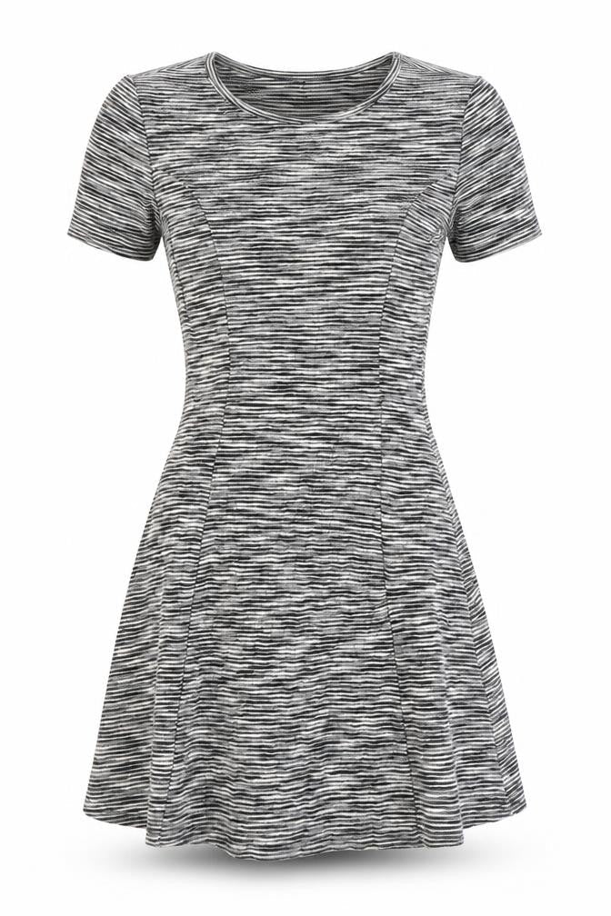 Topshop Petite Women’s Black Striped Fit & Flare Dress Size 6