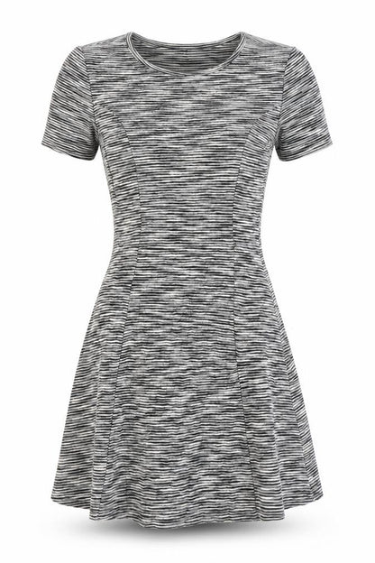 Topshop Petite Women’s Black Striped Fit & Flare Dress Size 6