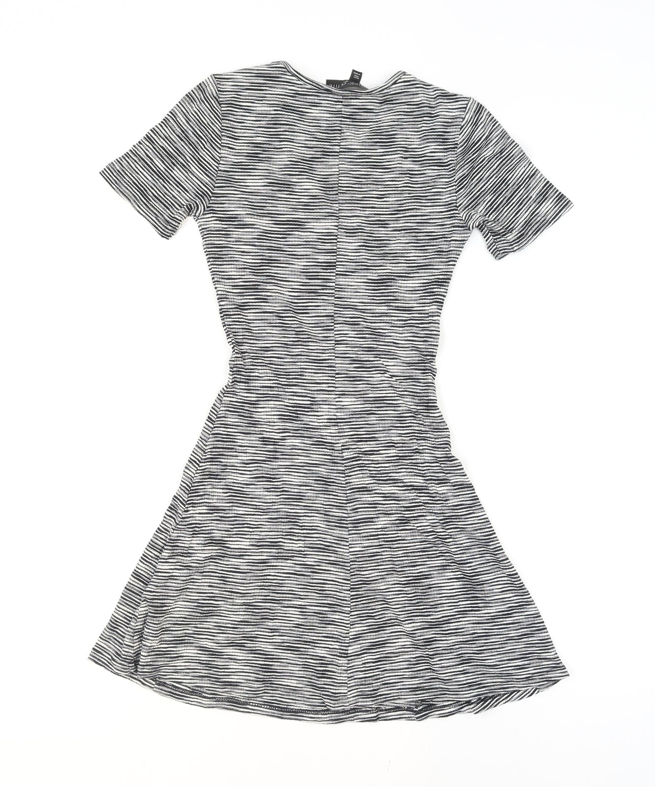 Topshop Petite Women’s Black Striped Fit & Flare Dress Size 6